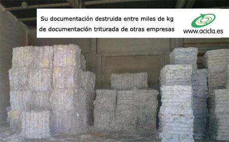 Destrucción de documentación.